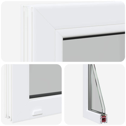 vidaXL Cellar Window Internal Colour White RISOR 35 x 70 cm