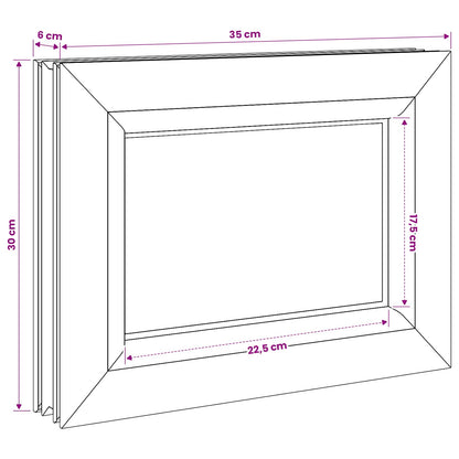 vidaXL Cellar Window Internal Colour White RISOR 35 x 30 cm