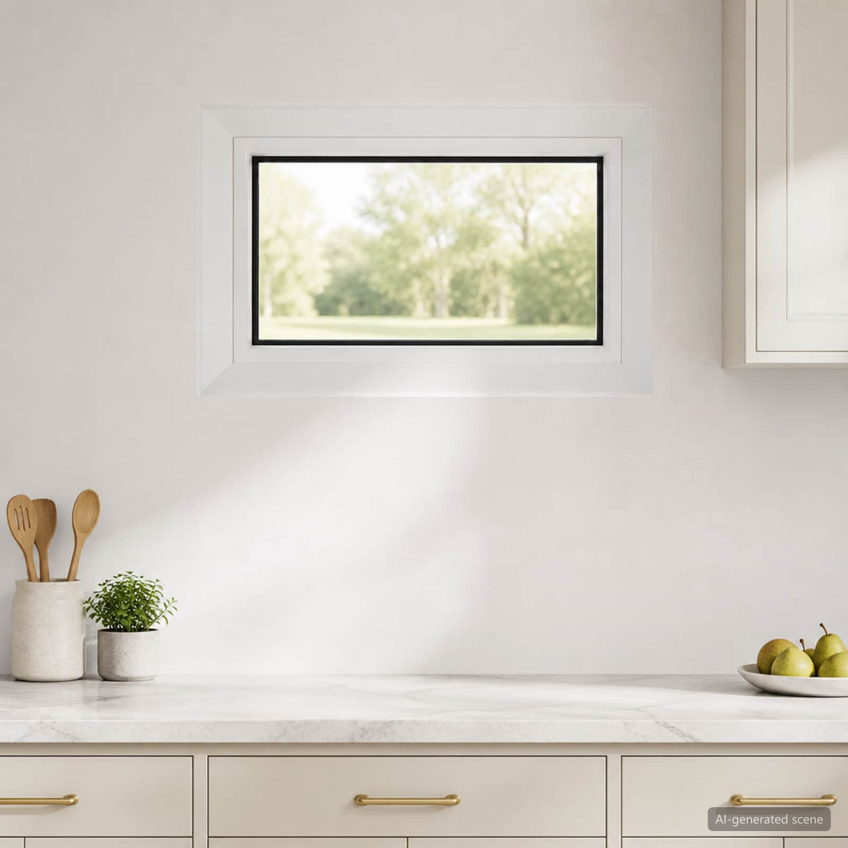 vidaXL Cellar Window Internal Colour White RISOR 40 x 30 cm