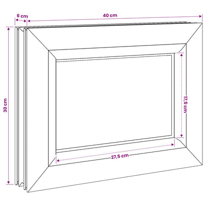 vidaXL Cellar Window Internal Colour White RISOR 40 x 30 cm