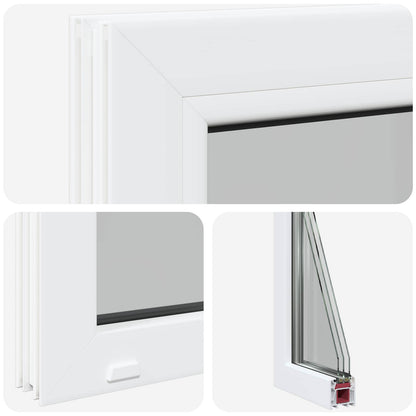 vidaXL Cellar Window Internal Colour White RISOR 30 x 35 cm