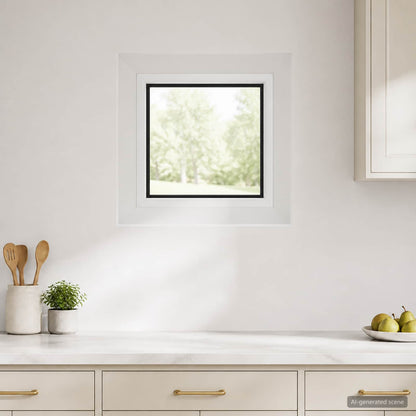 vidaXL Cellar Window Internal Colour White RISOR 35 x 35 cm