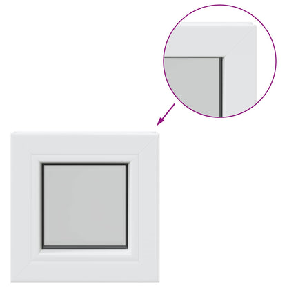 vidaXL Cellar Window Internal Colour White RISOR 35 x 35 cm