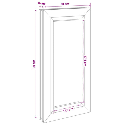 vidaXL Cellar Window Internal Colour White RISOR 30 x 60 cm