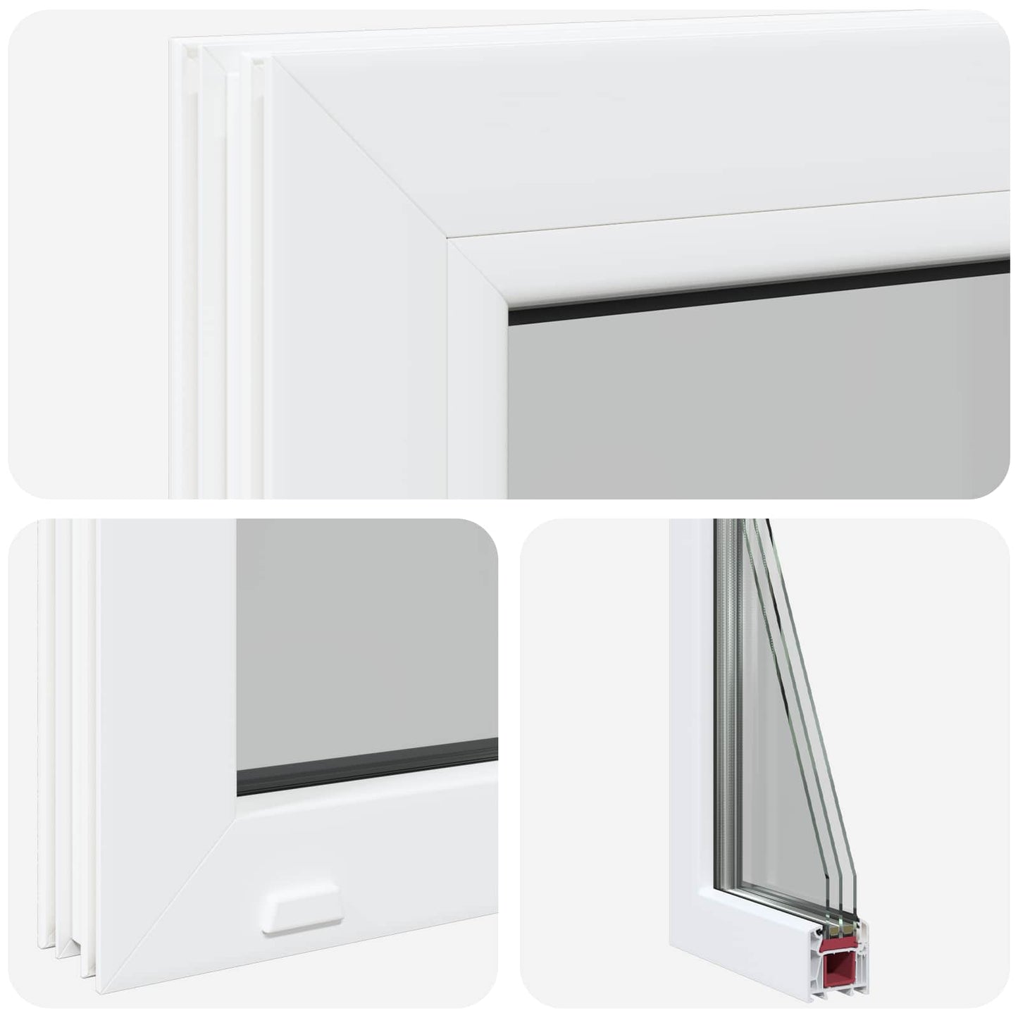 vidaXL Cellar Window RISOR 30 x 70 cm PVC and Glass