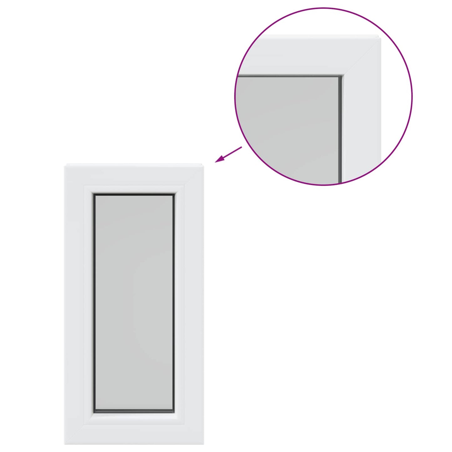 vidaXL Cellar Window RISOR 30 x 70 cm PVC and Glass