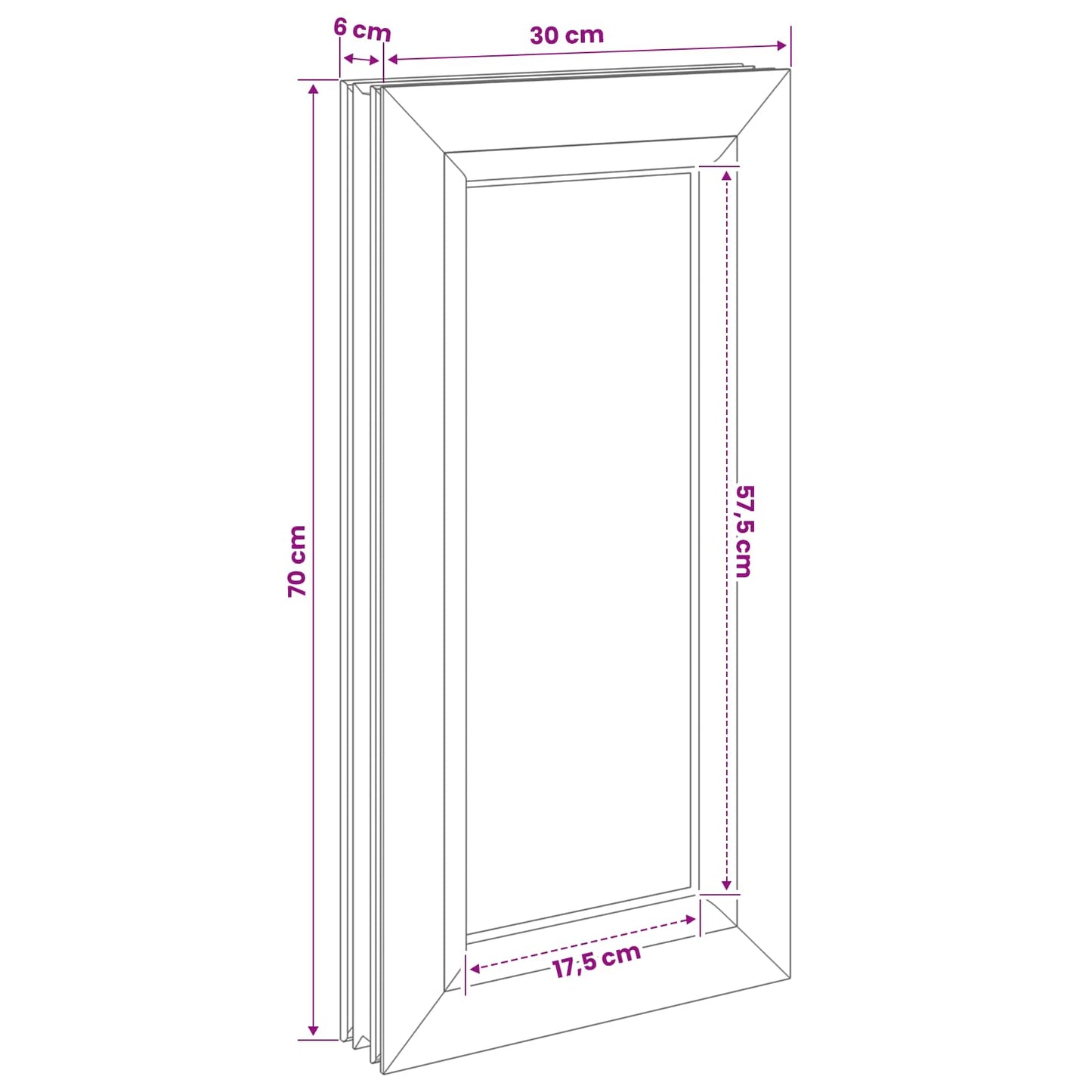 vidaXL Cellar Window RISOR 30 x 70 cm PVC and Glass