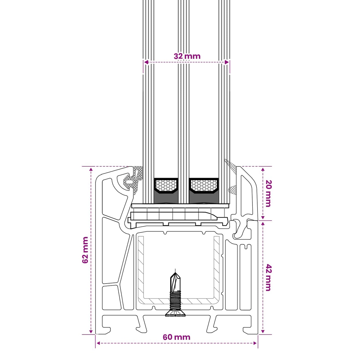 vidaXL Cellar Window RISOR 30 x 70 cm PVC and Glass