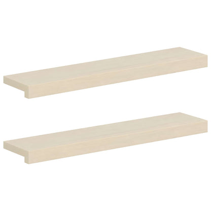 vidaXL Window Sills 2 pcs White 80 x 15 x 2 cm Solid Oak Wood