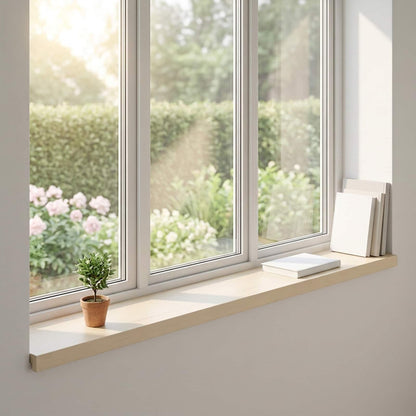 vidaXL Window Sills 2 pcs White 160 x 15 x 2 cm Solid Oak Wood