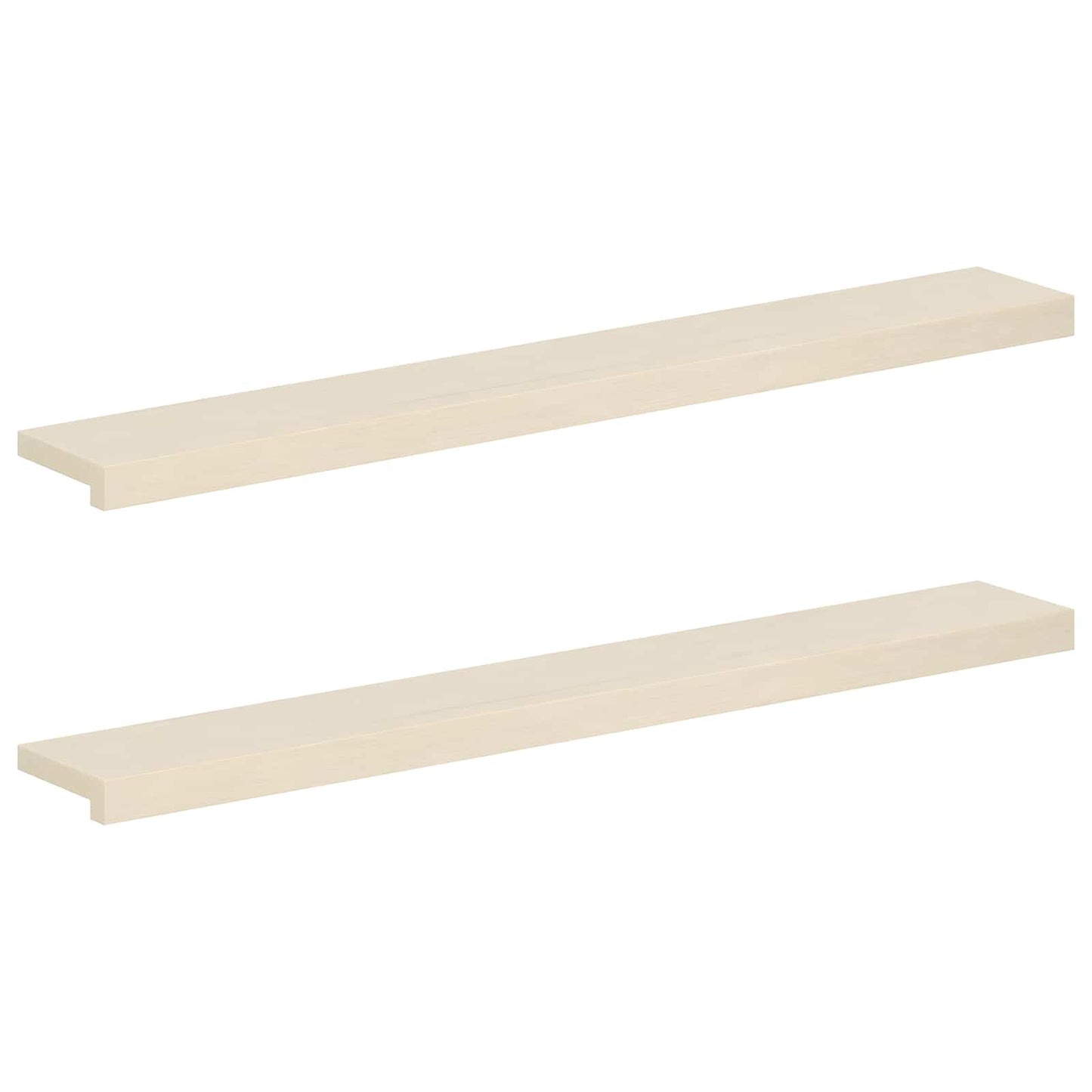 vidaXL Window Sills 2 pcs White 110 x 15 x 2 cm Solid Oak Wood