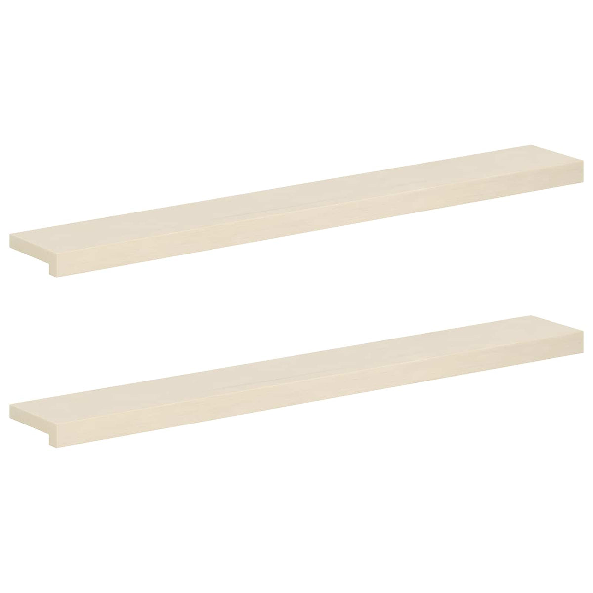 vidaXL Window Sills 2 pcs White 120 x 15 x 2 cm Solid Oak Wood