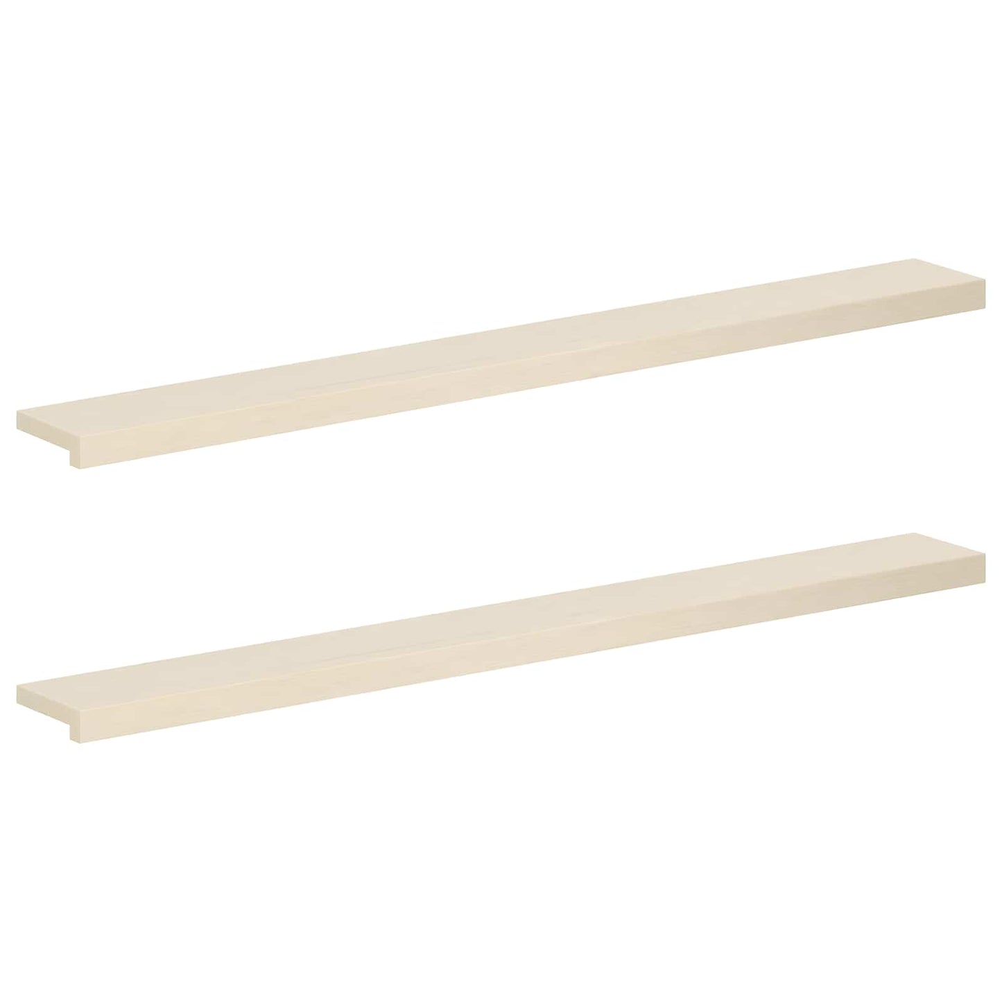 vidaXL Window Sills 2 pcs White 140 x 15 x 2 cm Solid Oak Wood