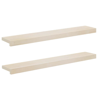 vidaXL Window Sills 2 pcs White 90 x 20 x 2 cm Solid Oak Wood