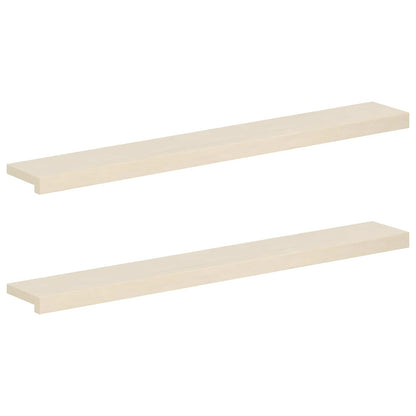 vidaXL Window Sills 2 pcs White 120 x 20 x 2 cm Solid Oak Wood