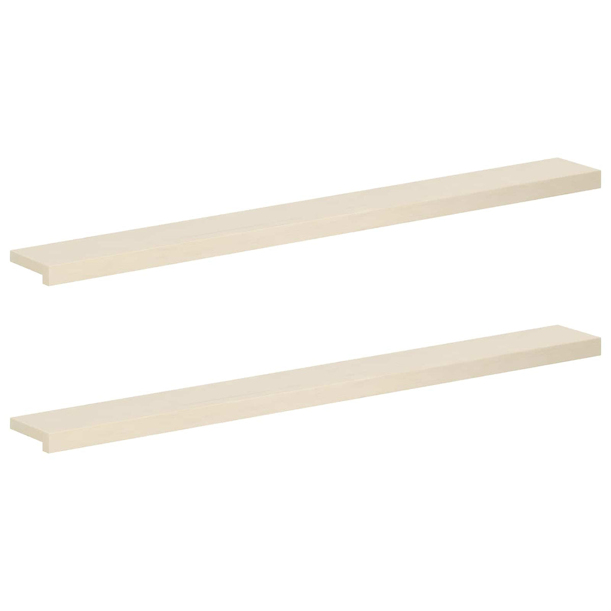 vidaXL Window Sills 2 pcs White 160 x 20 x 2 cm Solid Oak Wood