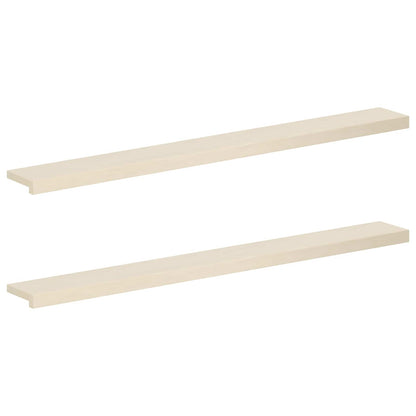 vidaXL Window Sills 2 pcs White 160 x 20 x 2 cm Solid Oak Wood