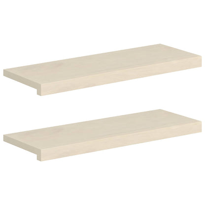 vidaXL Window Sills 2 pcs White 80 x 25 x 2 cm Solid Oak Wood