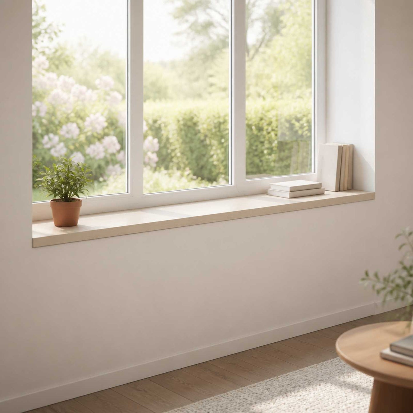 vidaXL Window Sills 2 pcs White 160 x 30 x 2 cm Solid Oak Wood