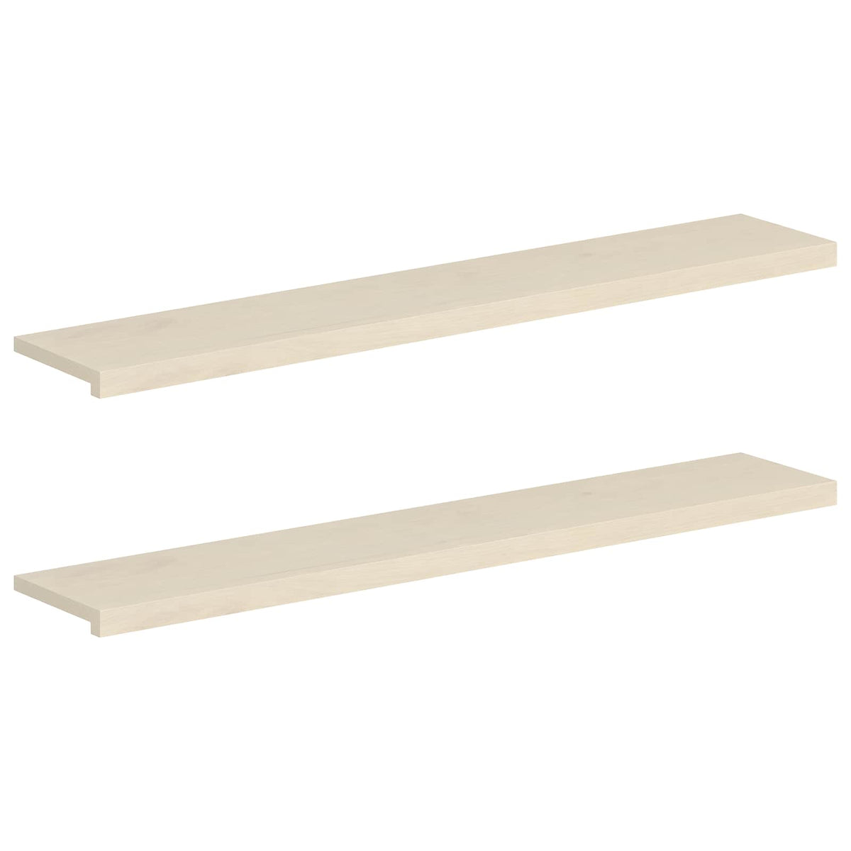 vidaXL Window Sills 2 pcs White 140 x 25 x 2 cm Solid Oak Wood