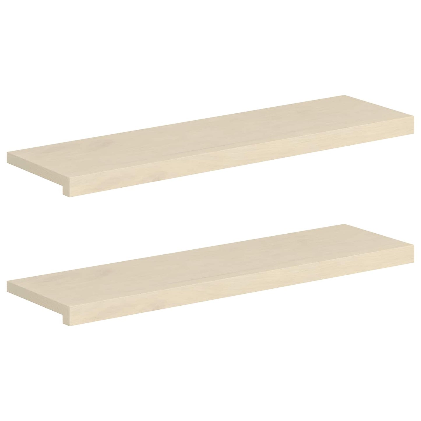 vidaXL Window Sills 2 pcs White 90 x 30 x 2 cm Solid Oak Wood