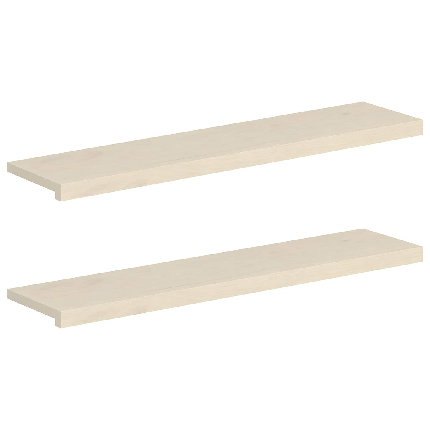 vidaXL Window Sills 2 pcs White 120 x 30 x 2 cm Solid Oak Wood