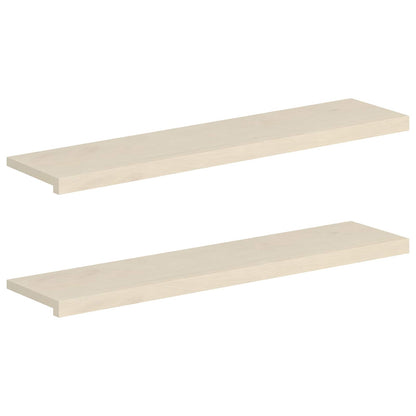 vidaXL Window Sills 2 pcs White 120 x 30 x 2 cm Solid Oak Wood