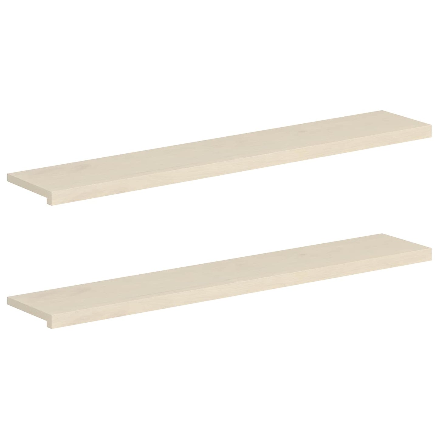 vidaXL Window Sills 2 pcs White 160 x 30 x 2 cm Solid Oak Wood