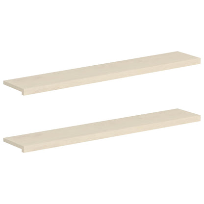 vidaXL Window Sills 2 pcs White 160 x 30 x 2 cm Solid Oak Wood