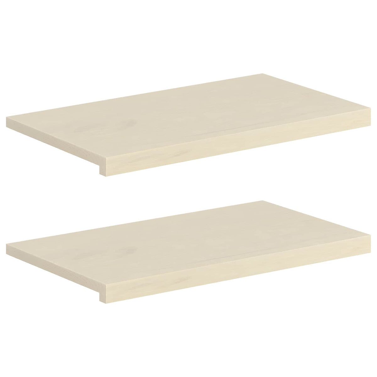 vidaXL Window Sills 2 pcs White 80 x 40 x 2 cm Solid Oak Wood