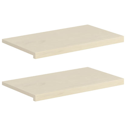 vidaXL Window Sills 2 pcs White 80 x 40 x 2 cm Solid Oak Wood
