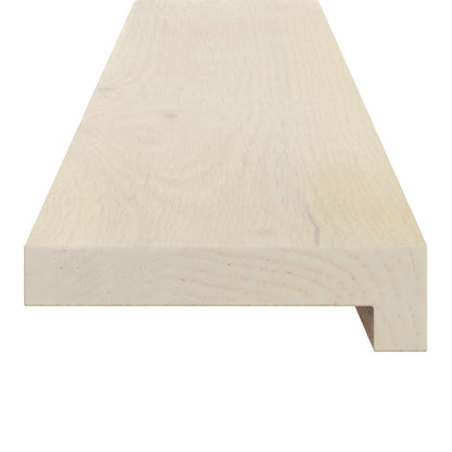 vidaXL Window Sills 2 pcs White 80 x 40 x 2 cm Solid Oak Wood
