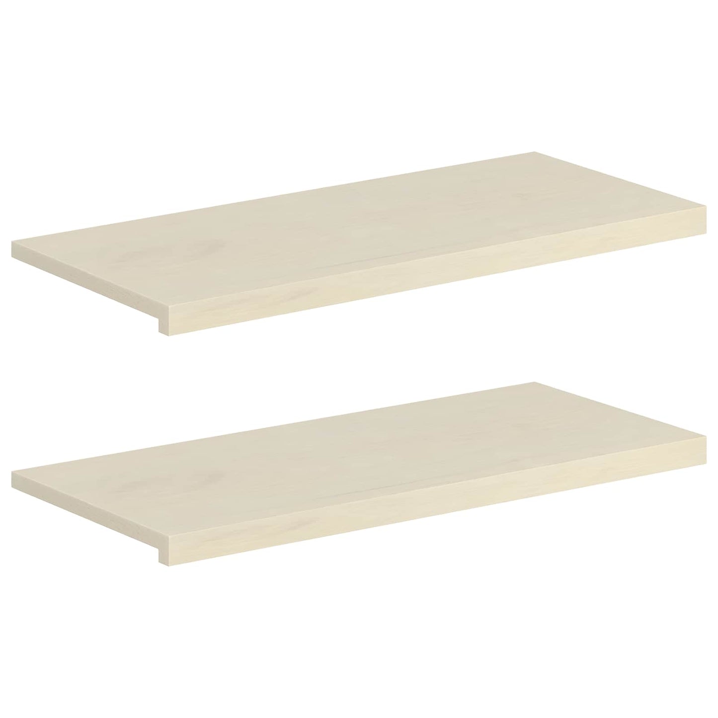 vidaXL Window Sills 2 pcs White 100 x 40 x 2 cm Solid Oak Wood