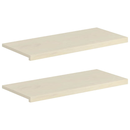 vidaXL Window Sills 2 pcs White 100 x 40 x 2 cm Solid Oak Wood