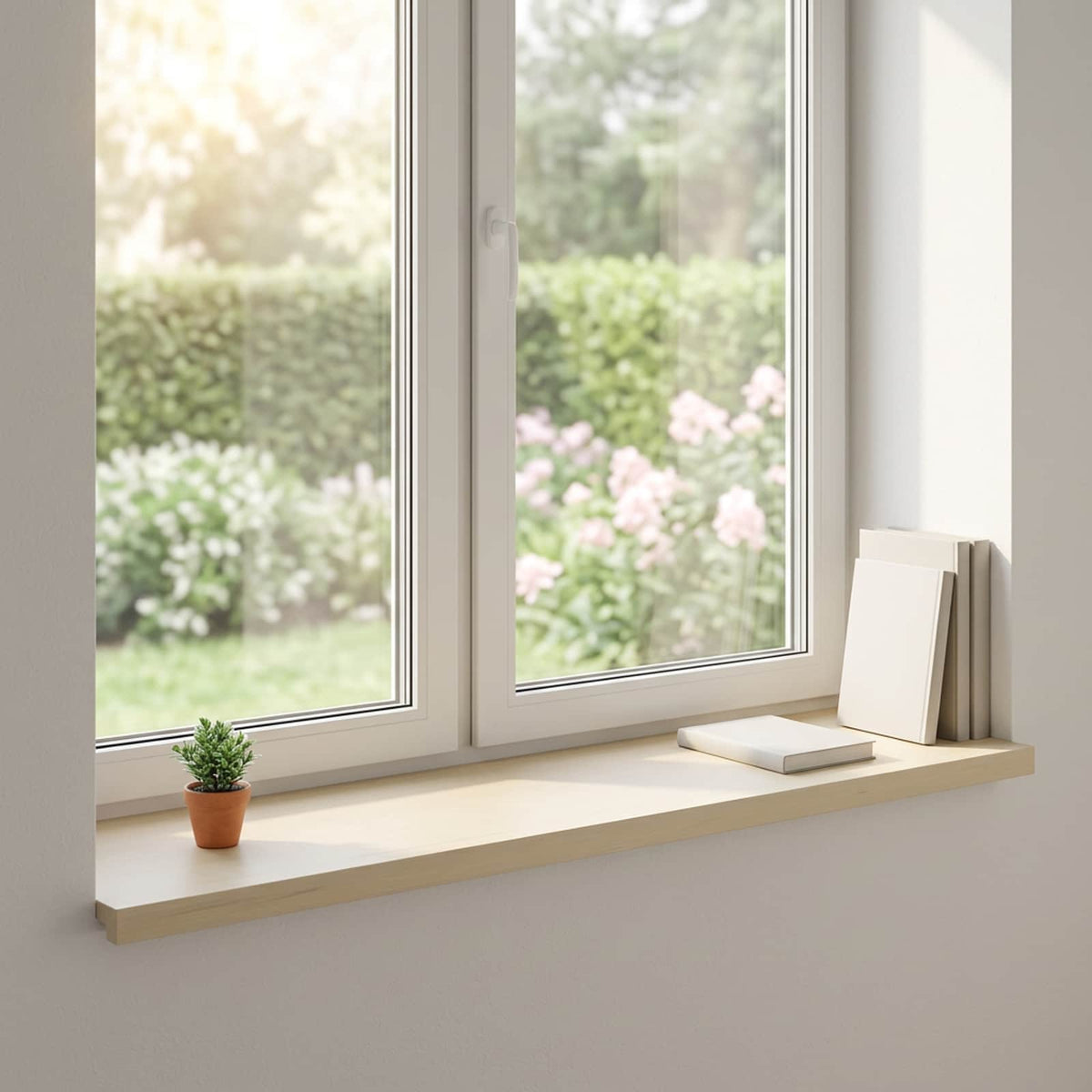 vidaXL Window Sills 2 pcs White 160 x 40 x 2 cm Solid Oak Wood