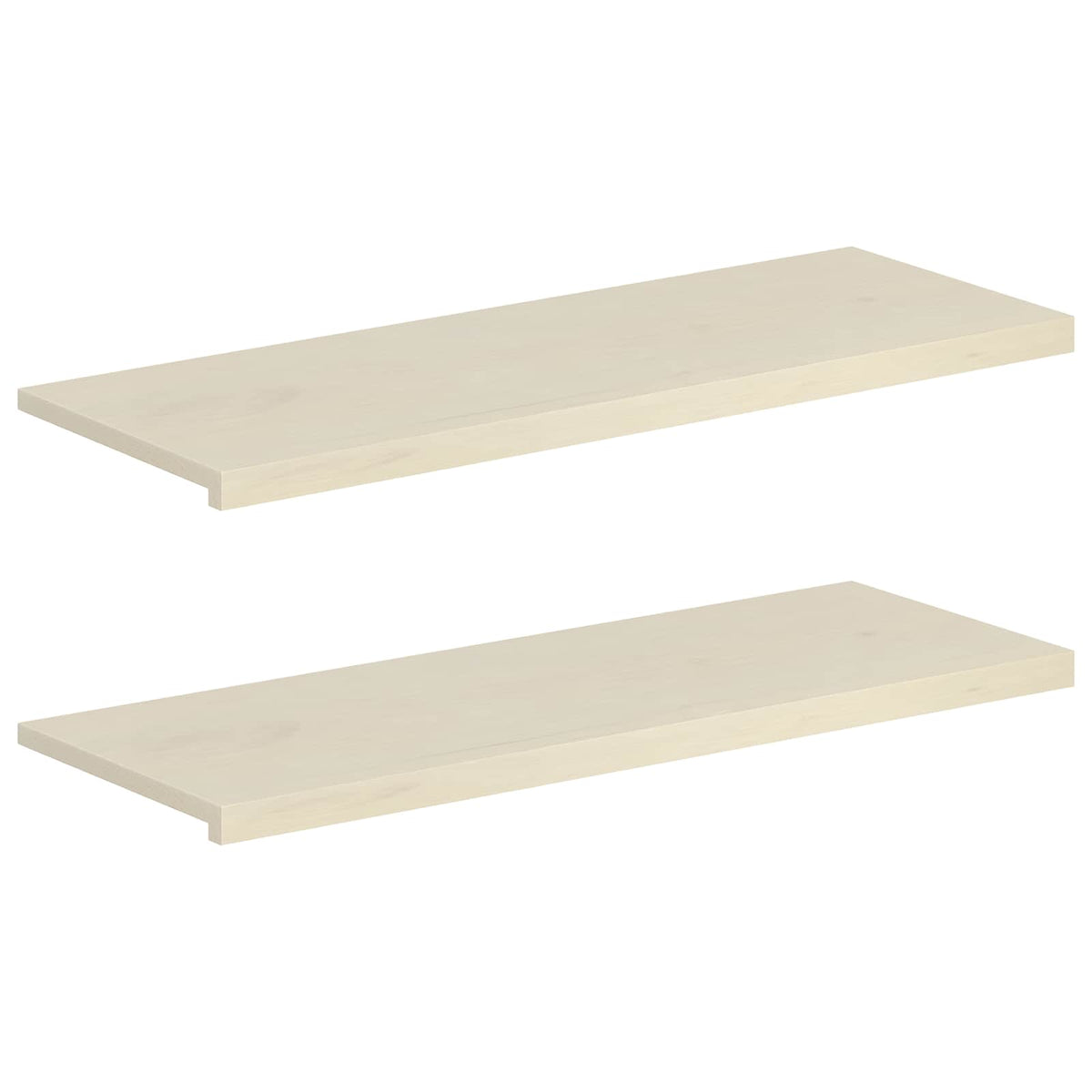 vidaXL Window Sills 2 pcs White 120 x 40 x 2 cm Solid Oak Wood