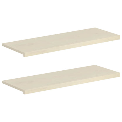 vidaXL Window Sills 2 pcs White 120 x 40 x 2 cm Solid Oak Wood