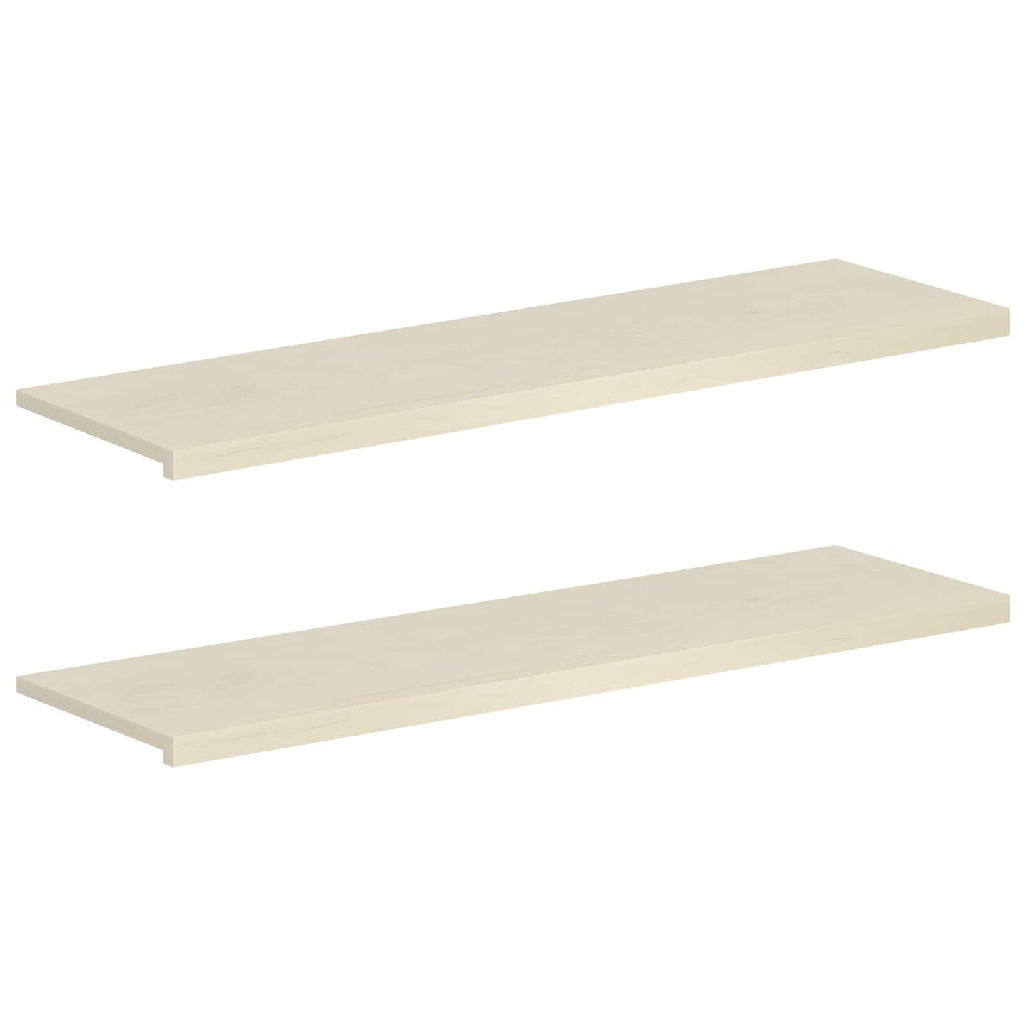 vidaXL Window Sills 2 pcs White 160 x 40 x 2 cm Solid Oak Wood