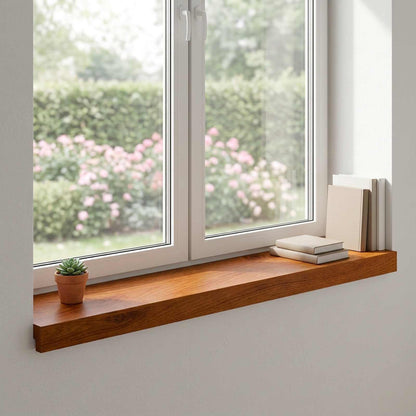 vidaXL Window Sills 2 pcs Brown 80 x 15 x 2 cm Solid Oak Wood
