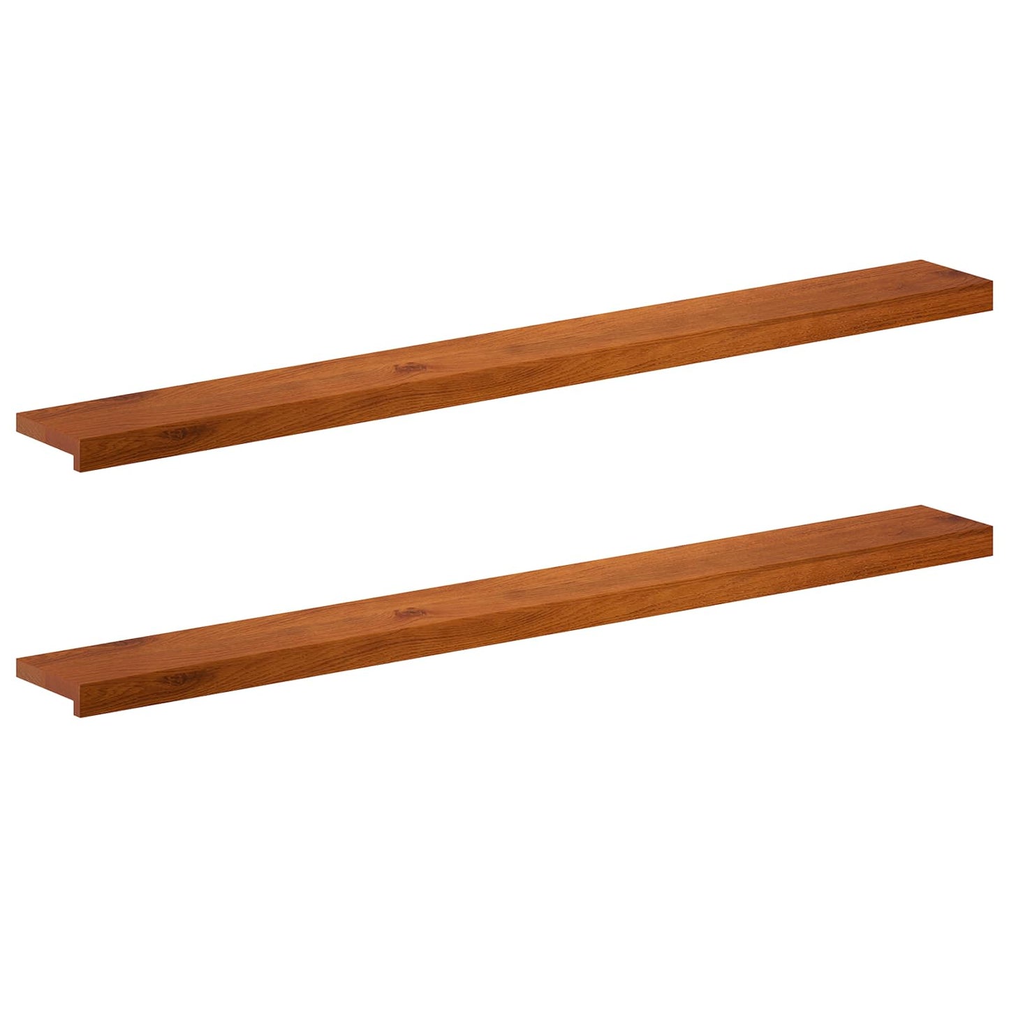 vidaXL Window Sills 2 pcs Brown 140 x 15 x 2 cm Solid Oak Wood