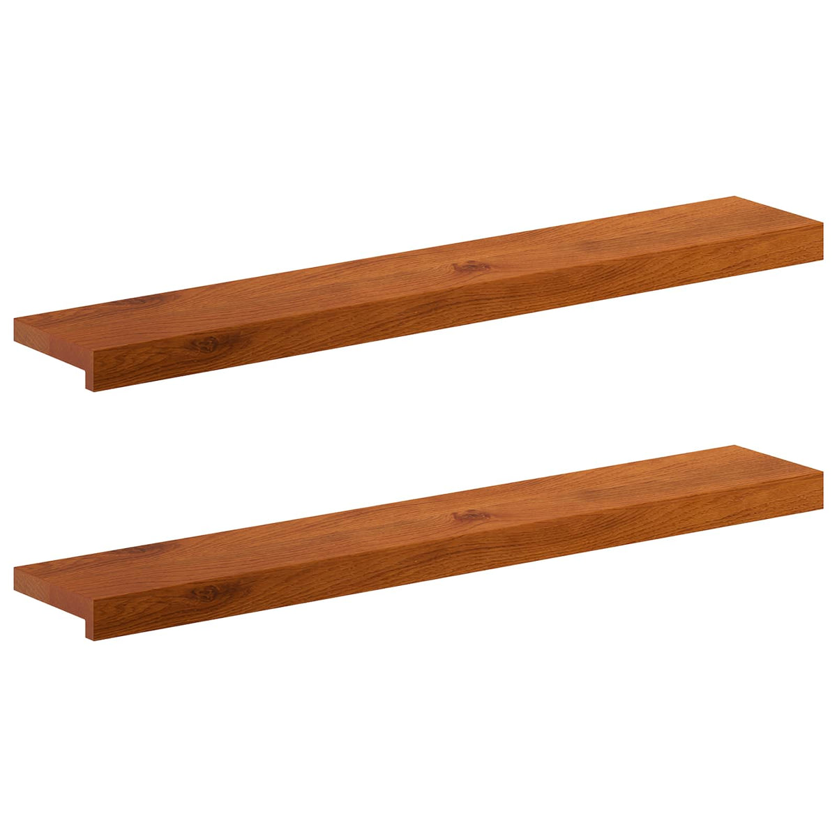 vidaXL Window Sills 2 pcs Brown 100 x 20 x 2 cm Solid Oak Wood