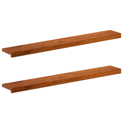 vidaXL Window Sills 2 pcs Brown 110 x 20 x 2 cm Solid Oak Wood