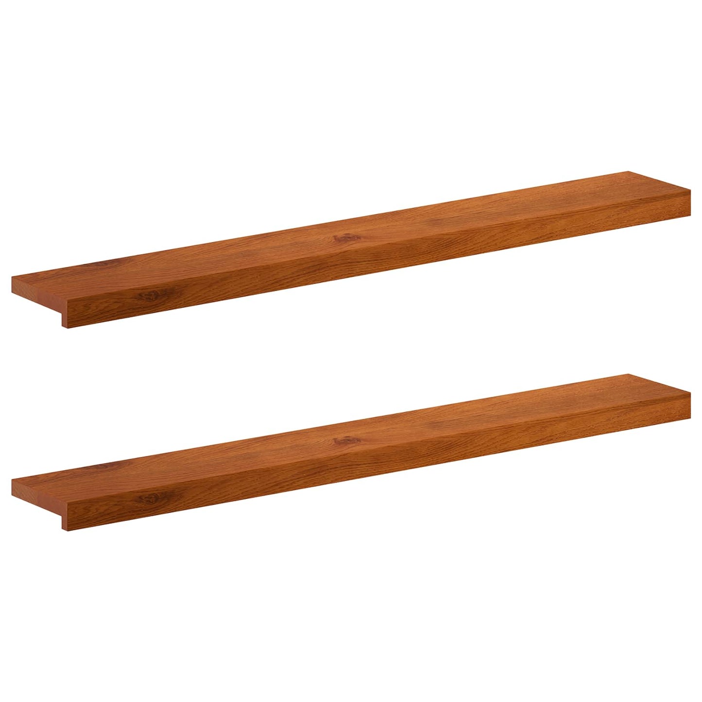vidaXL Window Sills 2 pcs Brown 120 x 20 x 2 cm Solid Oak Wood