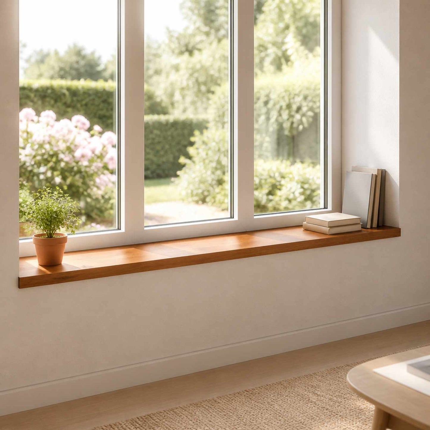 vidaXL Window Sills 2 pcs Brown 110 x 30 x 2 cm Solid Oak Wood