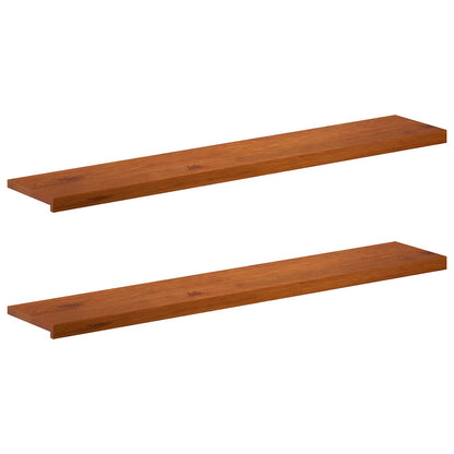 vidaXL Window Sills 2 pcs Brown 140 x 25 x 2 cm Solid Oak Wood