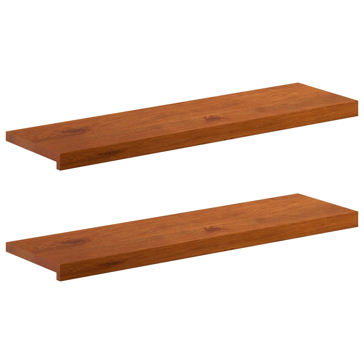vidaXL Window Sills 2 pcs Brown 100 x 30 x 2 cm Solid Oak Wood