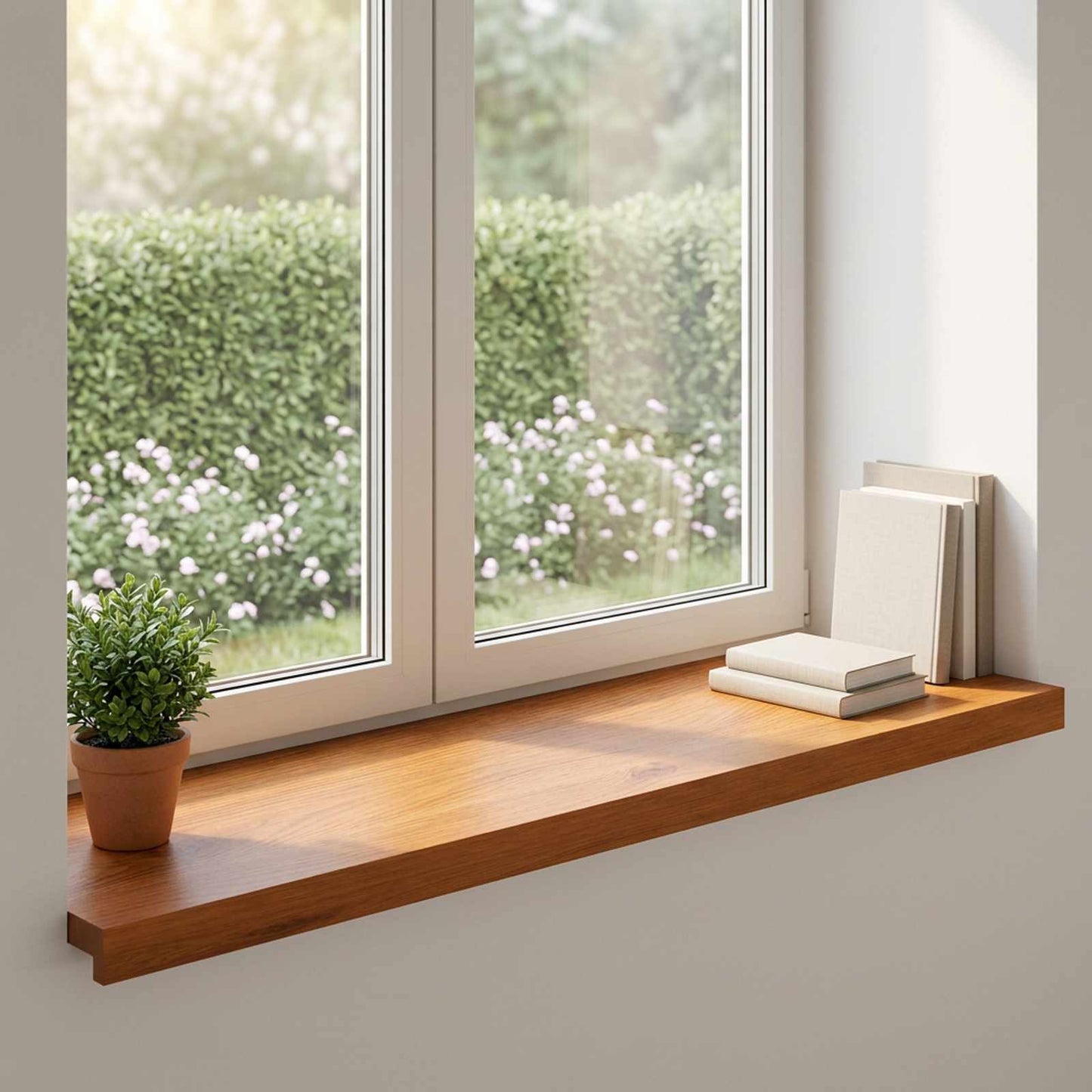 vidaXL Window Sills 2 pcs Brown 100 x 40 x 2 cm Solid Oak Wood