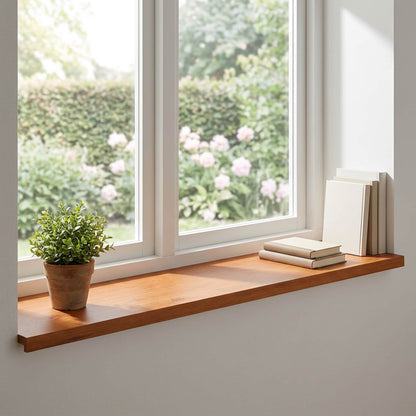 vidaXL Window Sills 2 pcs Brown 120 x 40 x 2 cm Solid Oak Wood