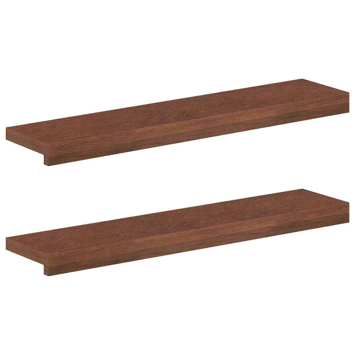 vidaXL Window Sills 2 pcs Dark Brown 70 x 15 x 2 cm Solid Oak Wood