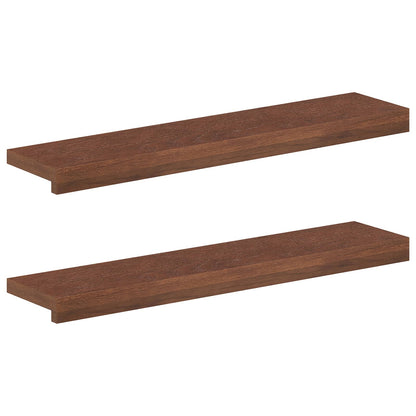 vidaXL Window Sills 2 pcs Dark Brown 70 x 15 x 2 cm Solid Oak Wood